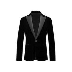 Blazer homme STITCH MASTER en polyester à col cranté, coupe ajustée moderne, tissu tissé 220g, confection haut de gamme - Product Image 1