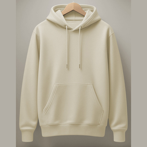 Sudadera con Capucha de Felpa de Color Liso, Casual, para Otoño, Ajuste Regular, con Bolsillo Delantero y Manga Regular, Tejida, Precio Mayorista Económico - Product Image 3