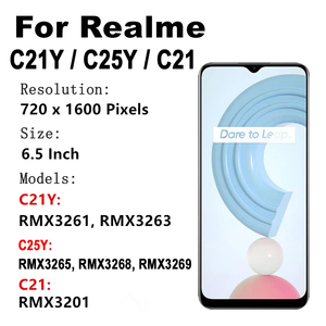 WEEKNOW Repuestos de Pantalla LCD In-cell de 6.5" para OPPO Realme C25 C25y C21y <span class=keywords><strong>C21</strong></span>, Reemplazo de Pantalla LCD con Marco, 1 Año de Garantía - Product Image 2
