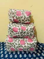 Grande trousse de toilette imprimée à la main, sac imperméable, trousse de maquillage, sacs de voyage avec poches, cadeau pour elle, sacs cadeaux de Noël