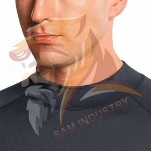 Lightweight Solid Pattern Eco-Friendly High Quality Spandex/Polyester Regular Fit New Style <b>Compression</b> <b>Shirts</b> - Product Image 3