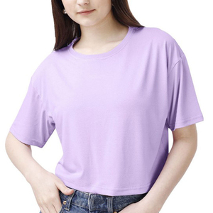 Top corto para mujer, ropa de verano, manga corta, informal, bonito, conjunto de moda, corte ajustado, suave, cómodo, estilo diario - Product Image 1