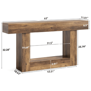Moderna Consolle Lunga in Legno Massello per Casa, Appartamento e Hotel - Product Image 3