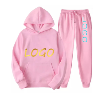 Survêtement décontracté à capuche en molleton avec logo personnalisé, 100 % coton, écologique, anti-humidité, vêtements de sport actifs pour la gym - Product Image 6