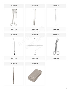 Ensemble d'instruments d'examen gynécologique professionnel A-1 VERITAS GYN001FR en acier inoxydable, compatible avec l'autoclave, certifié CE - Product Image 6