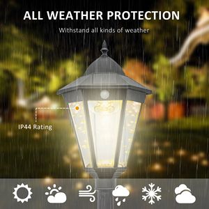 92.5% Outdoor Solar Powered Streetlight Lamp <b>Post</b> Clear Glass Black Product Category Solar Garden <b>Lights</b> - Product Image 5