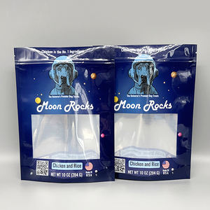 Sacs Mylar transparents refermables à fermeture éclair personnalisés pour l'emballage de friandises pour chiens et nourriture pour chats, anti-odeur, à fond plat - Product Image 1