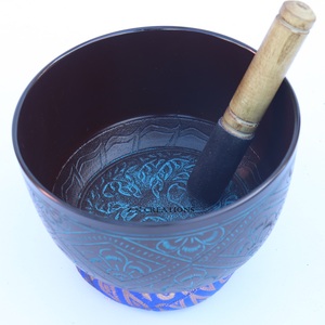 ขันเสียงสำหรับทำสมาธิแบบกำหนดเองพร้อมสลักลาย  ผู้ผลิตขันเสียงอะลูมิเนียม ขันโลหะ บำบัดด้วยเสียงแบบพุทธ - Product Image 2