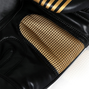 Guantes de Boxeo de Cuero Genuino Negro y Dorado con Cierre de Velcro para Entrenamiento y Sparring de Adultos, Venta al Por Mayor - Product Image 5