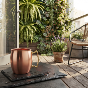 Taza Moscow Mule de Cobre Puro al por Mayor con Asa de Latón, Hecha a Mano, para Cerveza, Café, Cócteles, Proveedor de Fábrica OEM ODM - Product Image 5