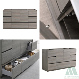 Premium Modern Style Wood <b>Sideboard</b> Cabinet <b>Ready</b>-to-<b>Assemble</b> Easy <b>Assembly</b> Lavabo Bathroom Furniture Storage Decorative Purpose - Product Image 3