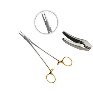 Pinzas Heaney de 9 pulgadas de acero, manuales, con dientes TC, curvadas, juego de instrumentos quirúrgicos de alta calidad para perforaciones de joyería y portaagujas - Product Image 6