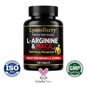 Comprimés d'énergie masculine OEM LyonsBarry à base de L-Arginine et de Maca de haute qualité, naturels et sans cruauté animale - Product Image 2