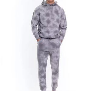 Conjunto Deportivo de Invierno de Primera Calidad para Hombre, Diseño de Dos Piezas con Estampado Tie Dye, Personaliza Tu Propio Conjunto Deportivo de Manga Larga con Estampado Tie Dye - Product Image 1
