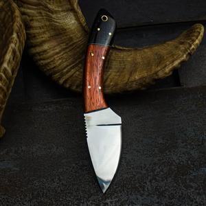 Handmade Stainless Steel Hunting Knife Custom Size OEM Skinner Knife Fixed Blade Outdoor Hunting Knife with <b>Leather</b> Sheath - Product Image 1