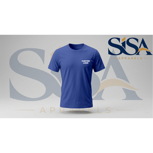 T-shirt personnalisé bleu 100% coton, coupe ample, vêtements de sport, taille 2XL, poids du tissu 220 g/m², modèle 'Roses' - Product Image 2