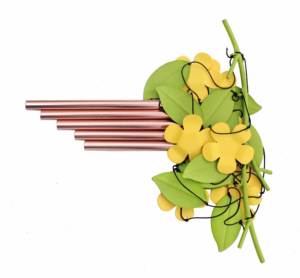 Carillon de vent en verre Yingtu Garden Sea, décoration de maison, balcon, cadeau, extérieur, suspendu, en fer, feuille, finition brillante, forme irrégulière, 28 carillons - Product Image 4