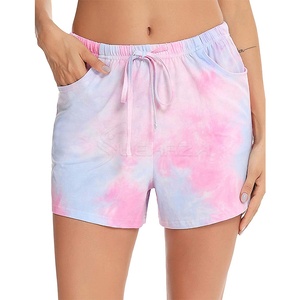 2025 Wholesale Tie Dye Casual Biker <b>Shorts</b> <b>Rompers</b> Women Long Drawstring Workout Active Wear Skinny <b>Short</b> For Women - Product Image 1