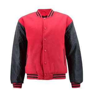 Blouson universitaire personnalisé pour homme, coupe oversize, coupe-vent, écologique, prix de gros, modèle vierge, style baseball - Product Image 4