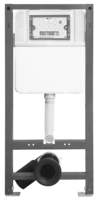 WC mural moderne en porcelaine, cuvette carrée allongée, réservoir encastré, double chasse cyclonique, monobloc, siphon en P pour salle de bain