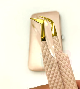 Pink Gold-Plated Eyelash Tweezers Set <b>Precision</b> <b>Tools</b> for Lash Extension Personalised New Beauty <b>Tool</b> - Product Image 5