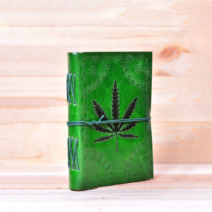 สมุดปกหนังอินเดียแท้ลายนูนสมุดรายวันลายโบราณโลโก้ออกแบบได้ตามต้องการสมุดโน้ตด้ายเย็บผ้าคอตตอนสีขาว - Product Image 1