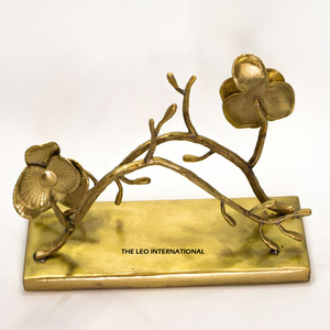 Standard Design Home Table <b>Decorative</b> Napkin Holder Paper Organizer For Home <b>Kitchen</b> Accessories Golden Flower Design - Product Image 6