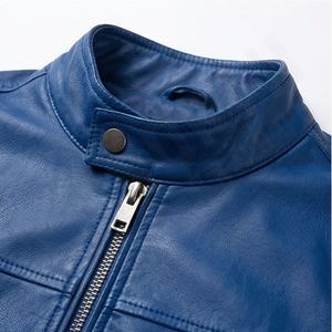 Chaqueta de Cuero para Hombre, Estilo Bomber, de Primera Calidad, al por Mayor, con Logotipo Personalizado, Impermeable, Ecológica, a la Moda, para Motocicleta - Product Image 4