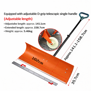 Pousse-neige robuste avec lame en acier de 40 pouces de large et poignée en D, pelle à neige en acier pour allée et trottoir, outils d'hiver ODGWTO005 - Product Image 4