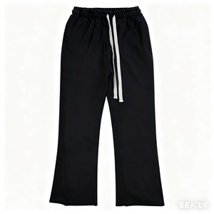 Nesta Sports Casual Mid Loose Oversized <b>Stacked</b> Sweatpants Men <b>Joggers</b> High Quality Polyester Cotton Fleece Wide Straight Leg - Product Image 5