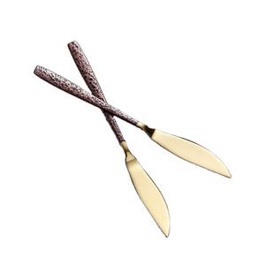 Handmade Mother of Pearl Butter Knife with Antique Silver Finish Handle for Premium Dining and <b>Special</b> Occasion Table Setting - Product Image 1