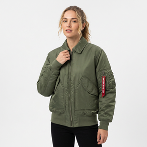 OEM Custom Stand Collar Winter Waterproof Windproof Casual Loose Fit Ribbons Plain Dyed <b>Pilot</b> Flight MA2 Bomber <b>Jacket</b> - Product Image 1