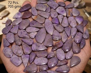 Lote de Cabujones de Sugilita Natural y Jaspe, Gemas Sueltas Pulimentadas de Varias Formas, Piedras Semipreciosas para Joyería, Venta al Por Mayor - Product Image 2