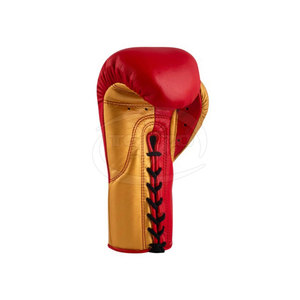 Athletic Leather Boxing <b>Gloves</b> <b>with</b> Non-Slip Comfort <b>Grip</b> Lace-Up Closure Modern Design for Training - Product Image 4