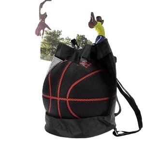 Sac à dos à cordon en nylon léger de grande capacité Sac d'accessoires de gymnastique pour homme avec caractéristiques de basket-ball sportif - Product Image 1