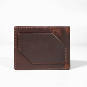 Portefeuille fin pour homme en cuir véritable Crazy Horse Castello, fait main, haute qualité, avec fermeture ouverte courte, porte-cartes d'identité, polyester, neuf - Product Image 6