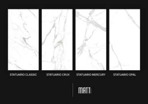 กระเบื้องพอร์ซเลนเนื้อแมตต์หรูหรา ขนาด 600x1200 มม. กระเบื้องปูพื้นและผนังขนาดใหญ่ สำหรับห้องนั่งเล่น ห้องครัว ห้องน้ำ และตกแต่งภายในเชิงพาณิชย์ - Product Image 2