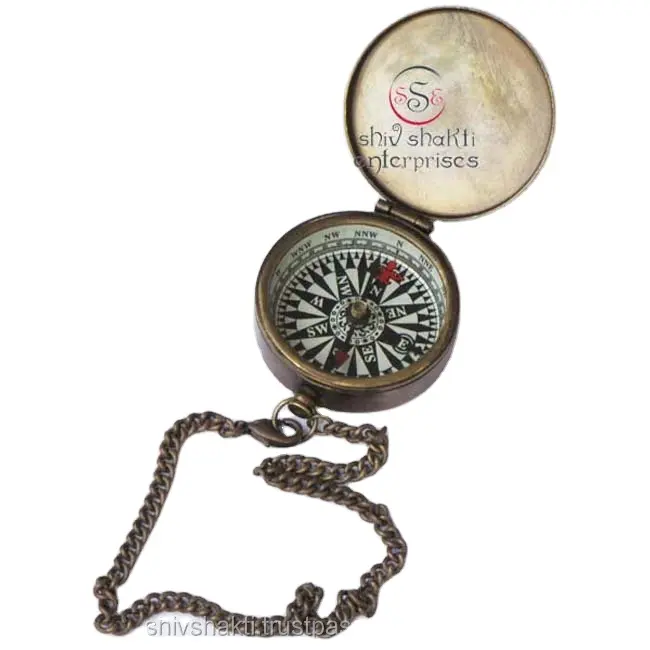 Nautical Brass Personalized Compass Designer Collectible Vintage Style Antique Finished Compass Hiking Camping Accessories