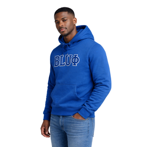 Sweat à capuche en chenille Phi Beta Sigma Blu Phi bleu royal pour homme, tissu de qualité supérieure, coupe confortable, vêtements de fraternité grecque, tenue décontractée - Product Image 3