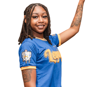 T-shirt Ringer Femme Écologique Bleu à Lettres Grecques Sigma Gamma Rho – Haut Décontracté et Élégant de Qualité Supérieure - Product Image 3