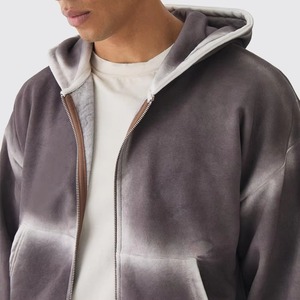 Custom Design Winter Wear Zipper Oversized Washed Hoodie <b>for</b> <b>Men</b> Luxury Hip Hop <b>Plain</b> Cotton Blank <b>Men</b> Zip up <b>Hoodies</b> - Product Image 6