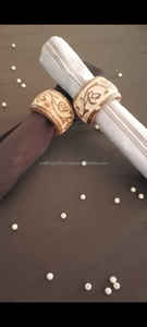 แหวนรองผ้าเช็ดปากไม้แกะสลักทรงกลมสไตล์ยุโรป สง่างาม เป็นมิตรกับสิ่งแวดล้อม  แปลงโฉมประสบการณ์การรับประทานอาหาร - Product Image 4