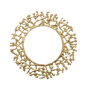 Assiette de Présentation Ronde Moderne en Acier Inoxydable avec Bordure Argentée, Écologique et Non Toxique, pour Mariages et Dîners - Product Image 5