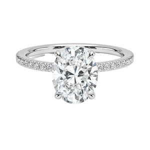 White Silver <b>Crystal</b> <b>Ring</b> for Bridal Engagement Romantic Wedding Jewelry Gift for Her - Product Image 2