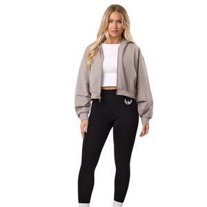 Black Jersey Legging Women High Waist Stretch Fitness <b>Tights</b> Soft Touch Workout Yoga Pants Athletic Activewear Everyday Comfort - Product Image 2