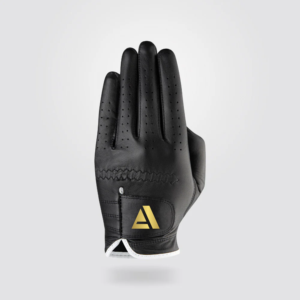 Guante de Golf de Cuero Marrón con Diseño de Logotipo Dorado, Transpirable, para Mano Izquierda, Ajuste Universal, Cuero Suave de Cabretta - Product Image 3