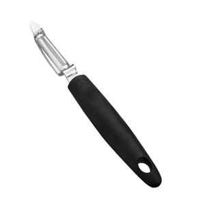 Pelapatate Professionale in Acciaio Inossidabile con Manico Nero, Utensile da Cucina - Product Image 1