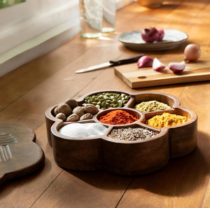 Étagère à épices en bois artisanal de qualité supérieure, écologique, en bois d'acacia naturel, boîte d'emballage pour épices et sel - Product Image 6