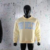 Sudadera TRI DELTA con Cuello Alto, 100% Algodón, Cuello Ancho, Invierno, Hilos Finos Vintage