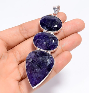 Pendentif en pierre précieuse naturelle fait main |   Bijoux de guérison unisexe en agate, cristal, laiton plaqué argent, style bohème, certifié IGI, FE - Product Image 3